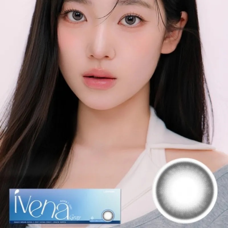 [日拋] Lensme Akma Ivena 1 Day Gray｜彩妝隱形眼鏡｜每盒30片