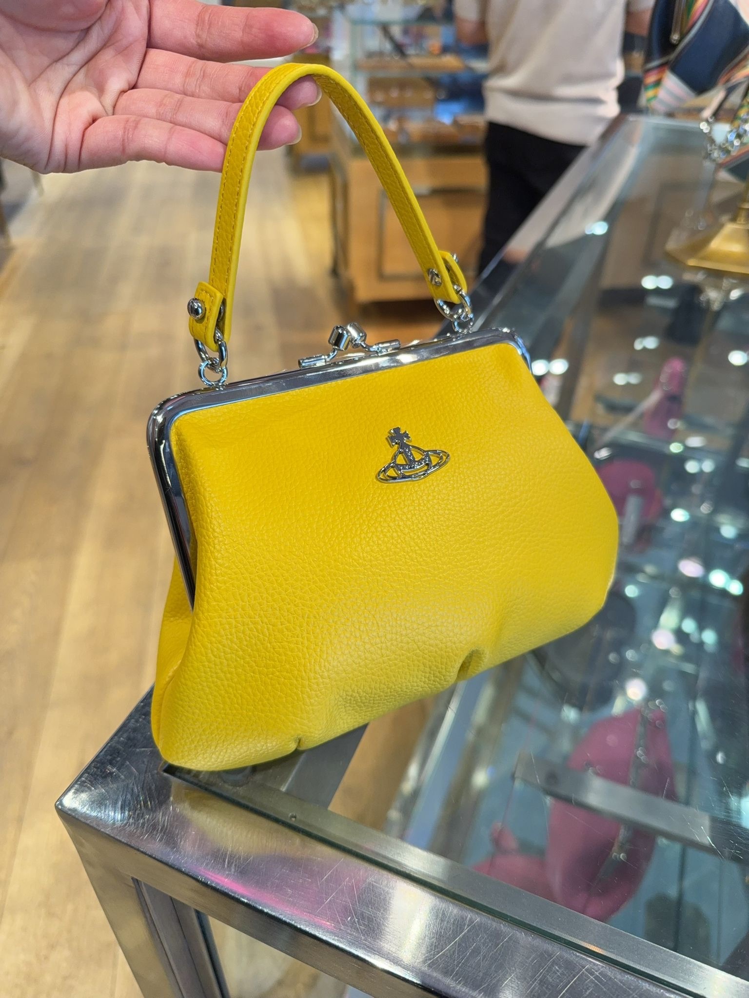 Vivienne Westwood Granny Frame Purse Bag Yellow