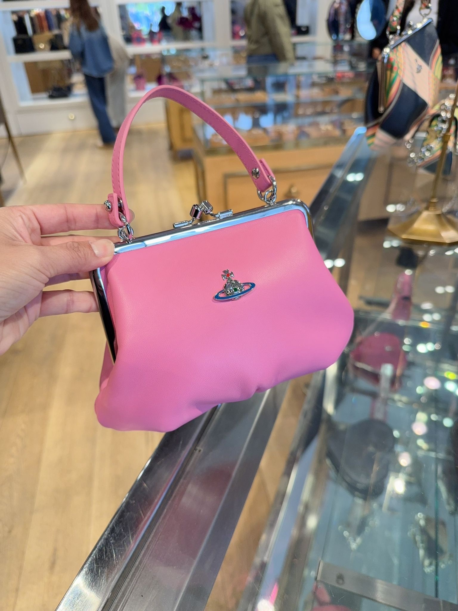 Vivienne Westwood Granny Frame Purse Bag Pink