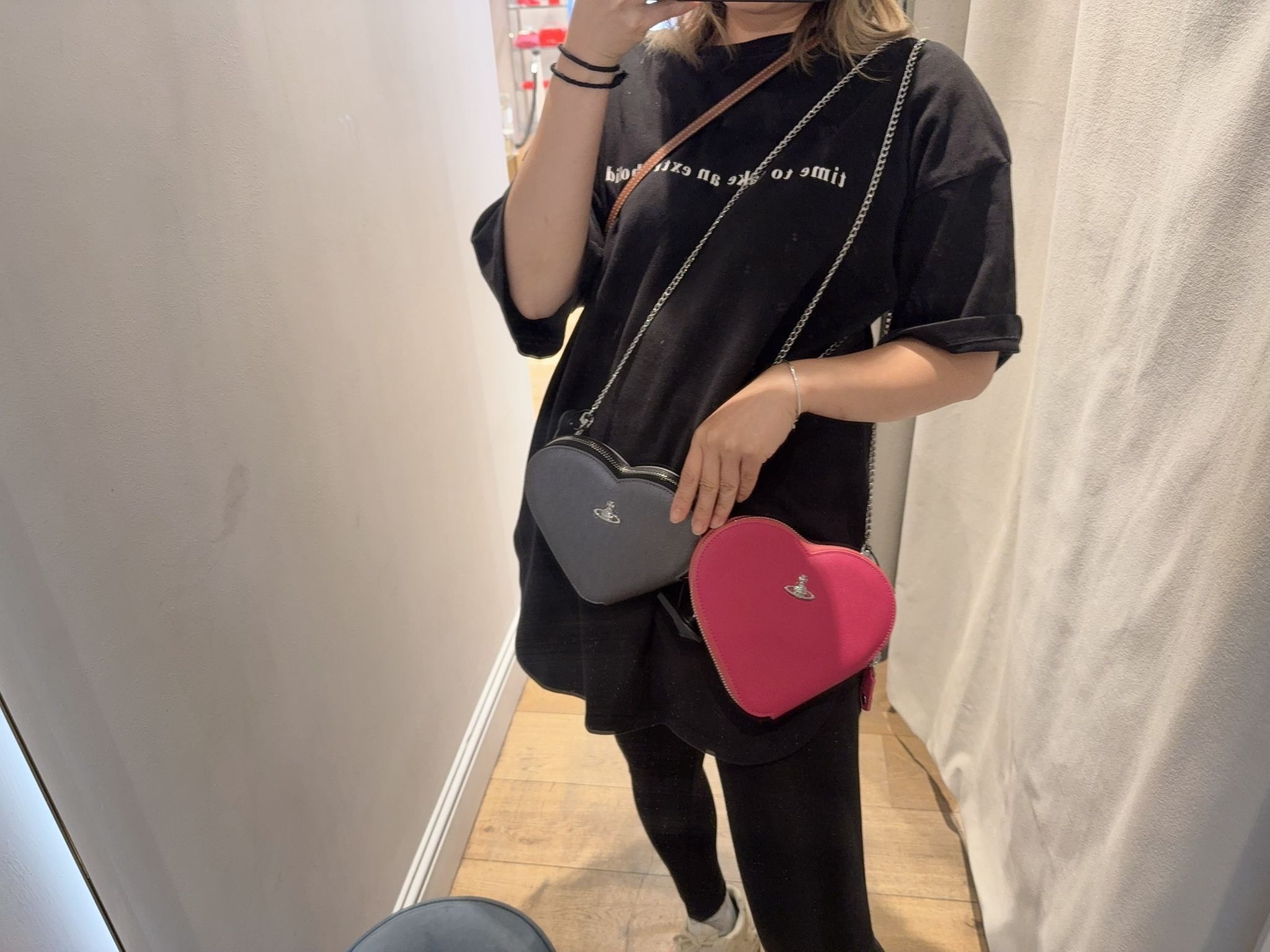 Vivienne Westwood New Heart Crossbody Bag Graphite