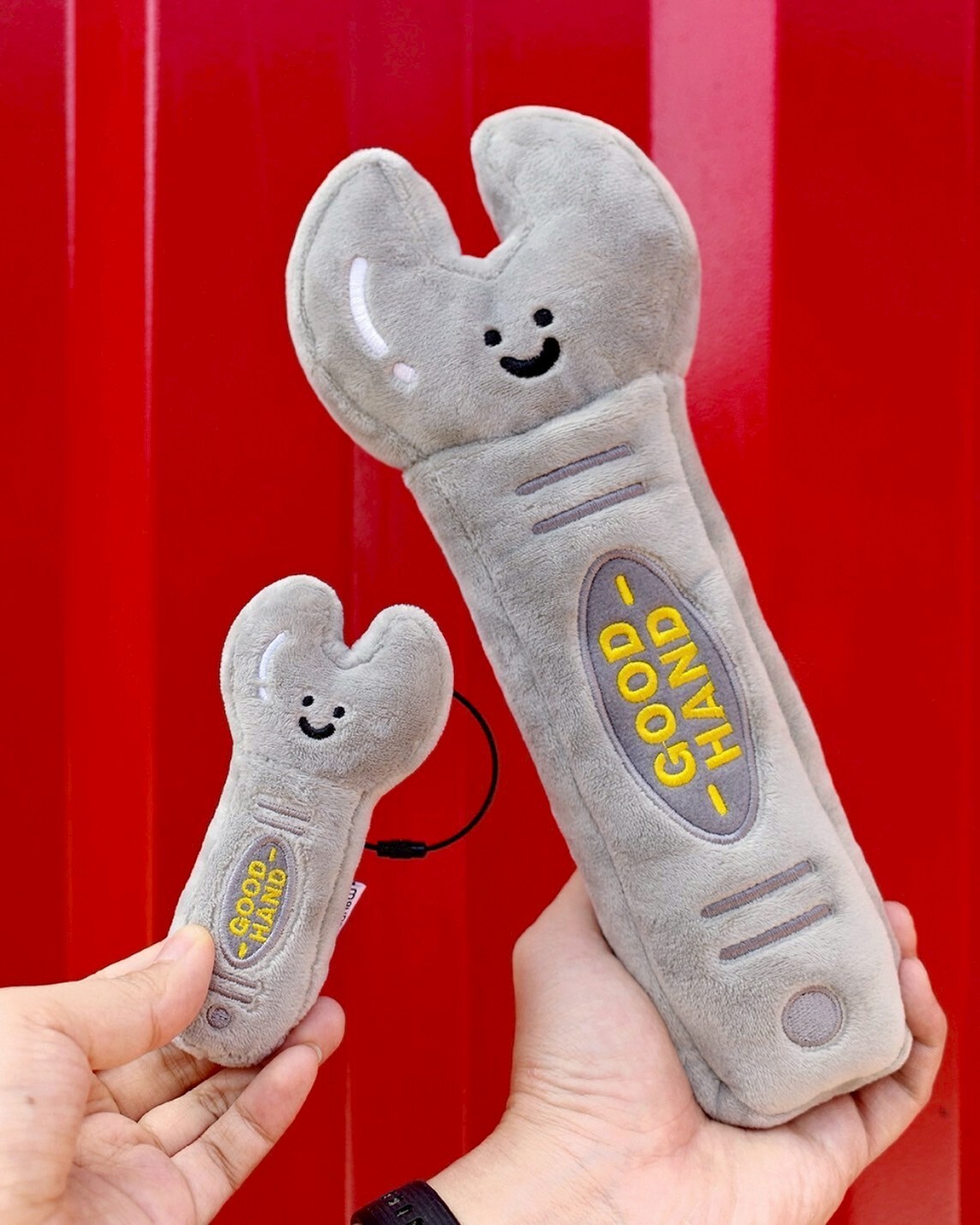 扳手造型 毛絨筆袋 吊飾 工具 收納袋