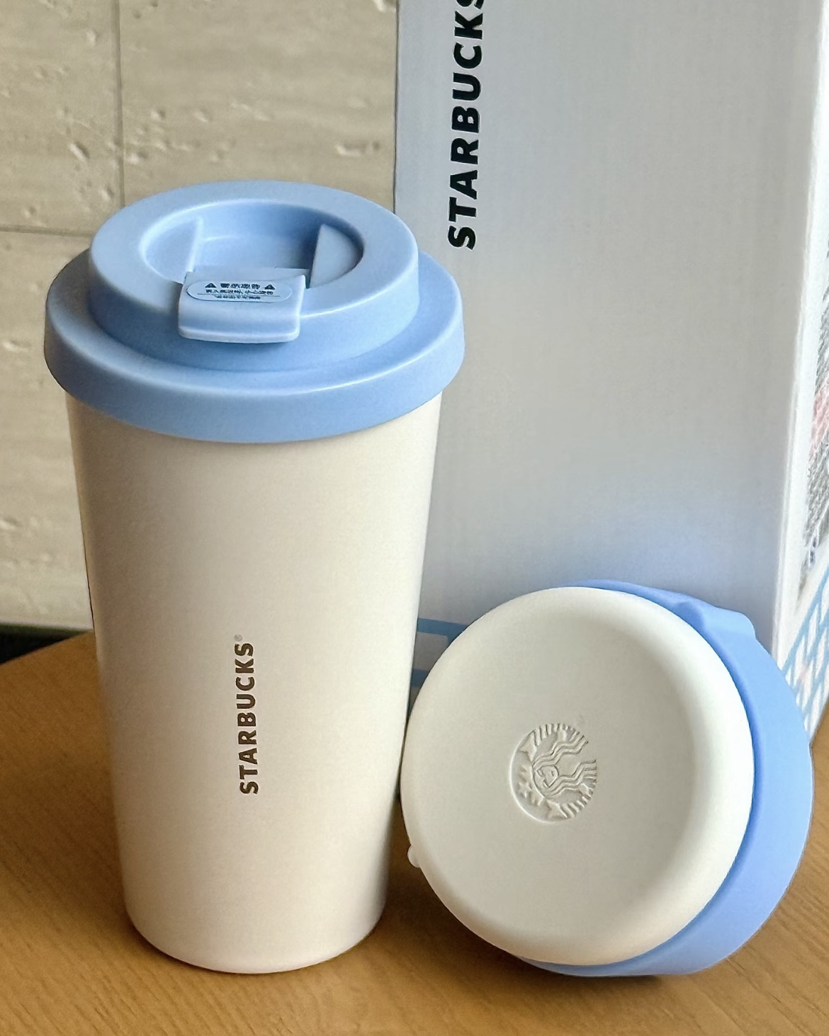 Starbucks 星巴克 回歸校園系列 白藍 保溫杯 含矽膠冰格 515ml