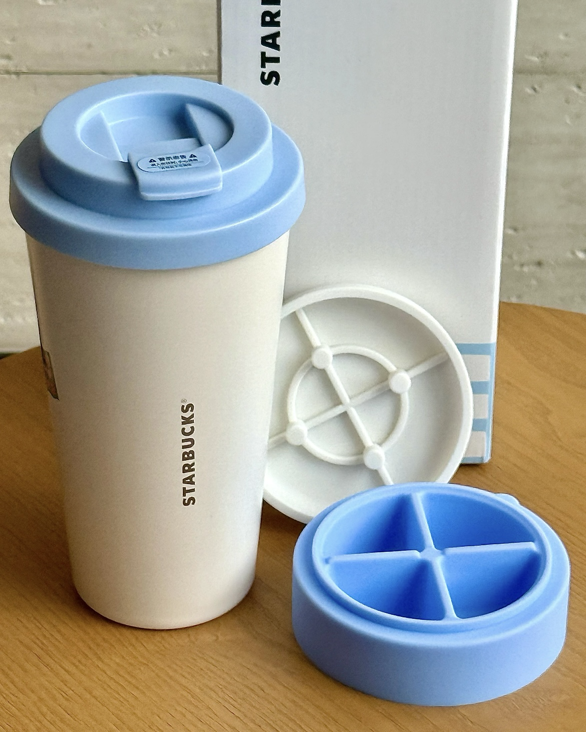 Starbucks 星巴克 回歸校園系列 白藍 保溫杯 含矽膠冰格 515ml