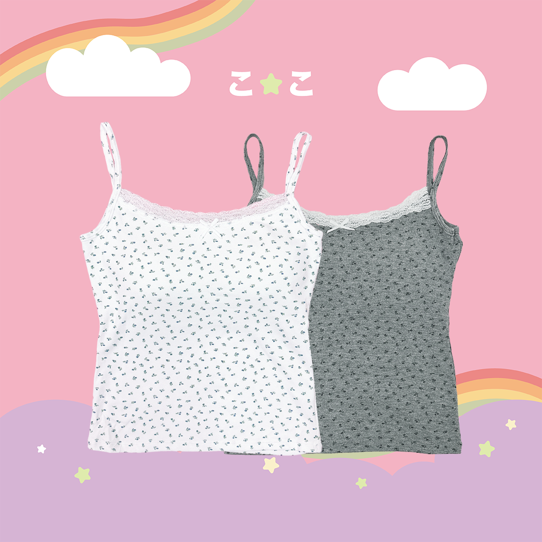 \ Bra Top / 法式蕾絲緄邊胸墊背心