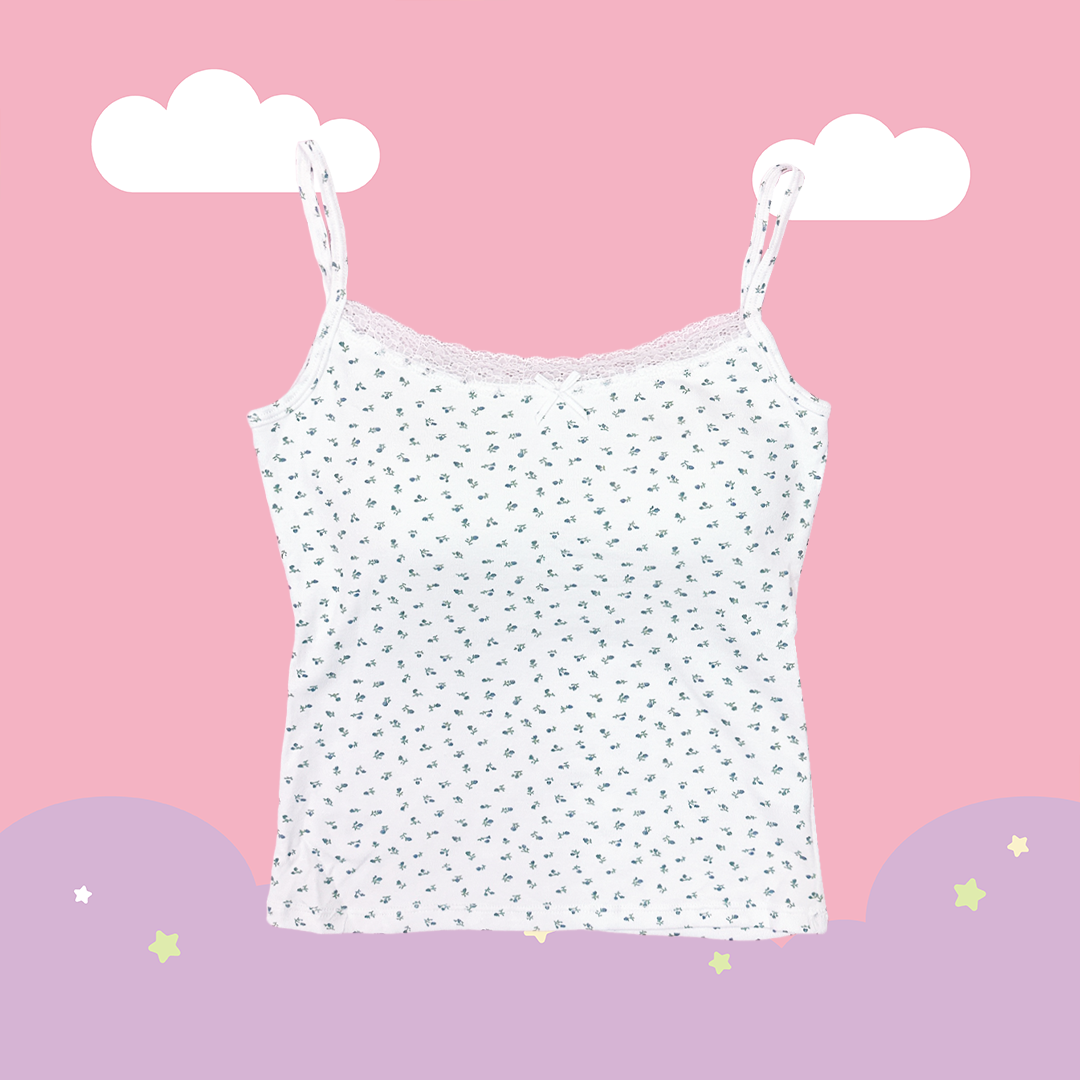 \ Bra Top / 法式蕾絲緄邊胸墊背心