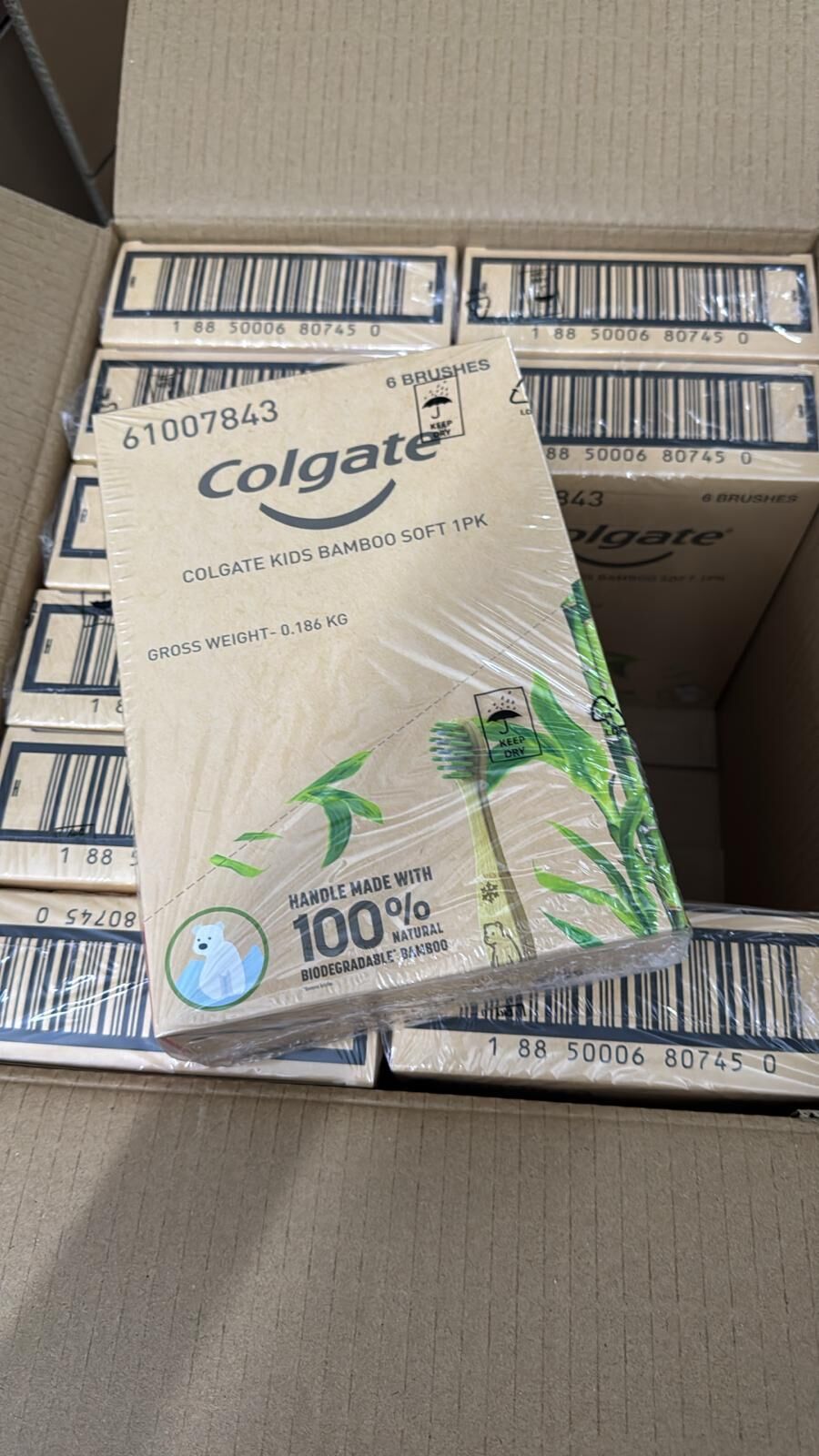 現貨 COLGATE TOOTHBRUSH BAMBOO KIDS GENTLE DEEP CLEAN（一盒六支）