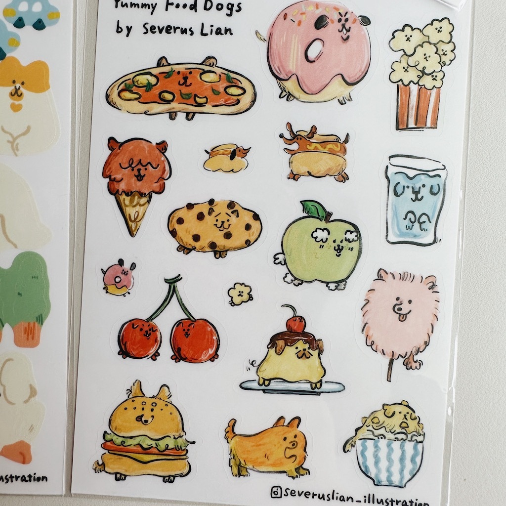 食物狗 防水透明貼紙｜SEVERUS LIAN 里恩太太