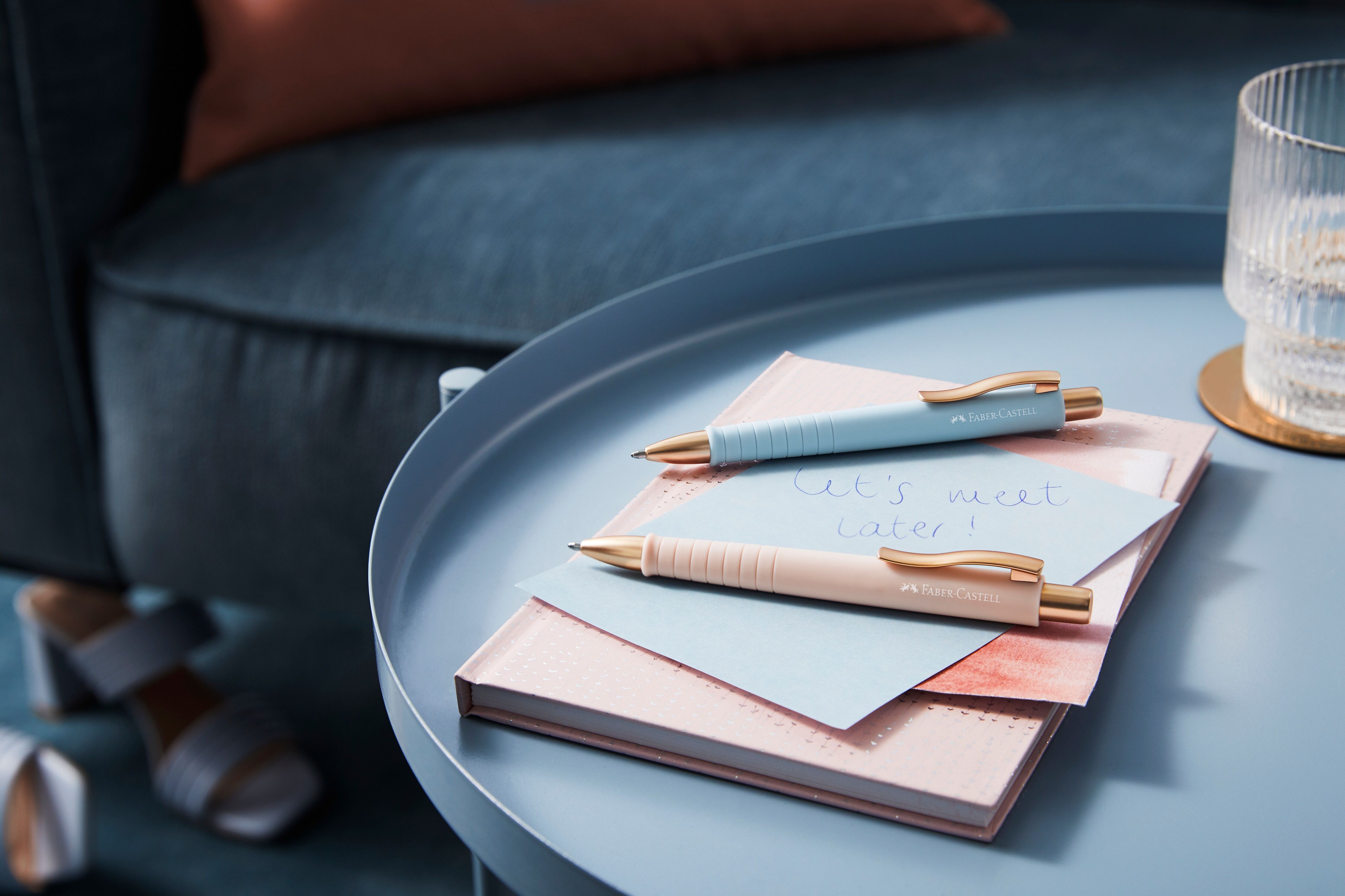 限定玫瑰金 霧面質感 都會樂活QQ原子筆 藍芯｜FABER-CASTELL 輝柏