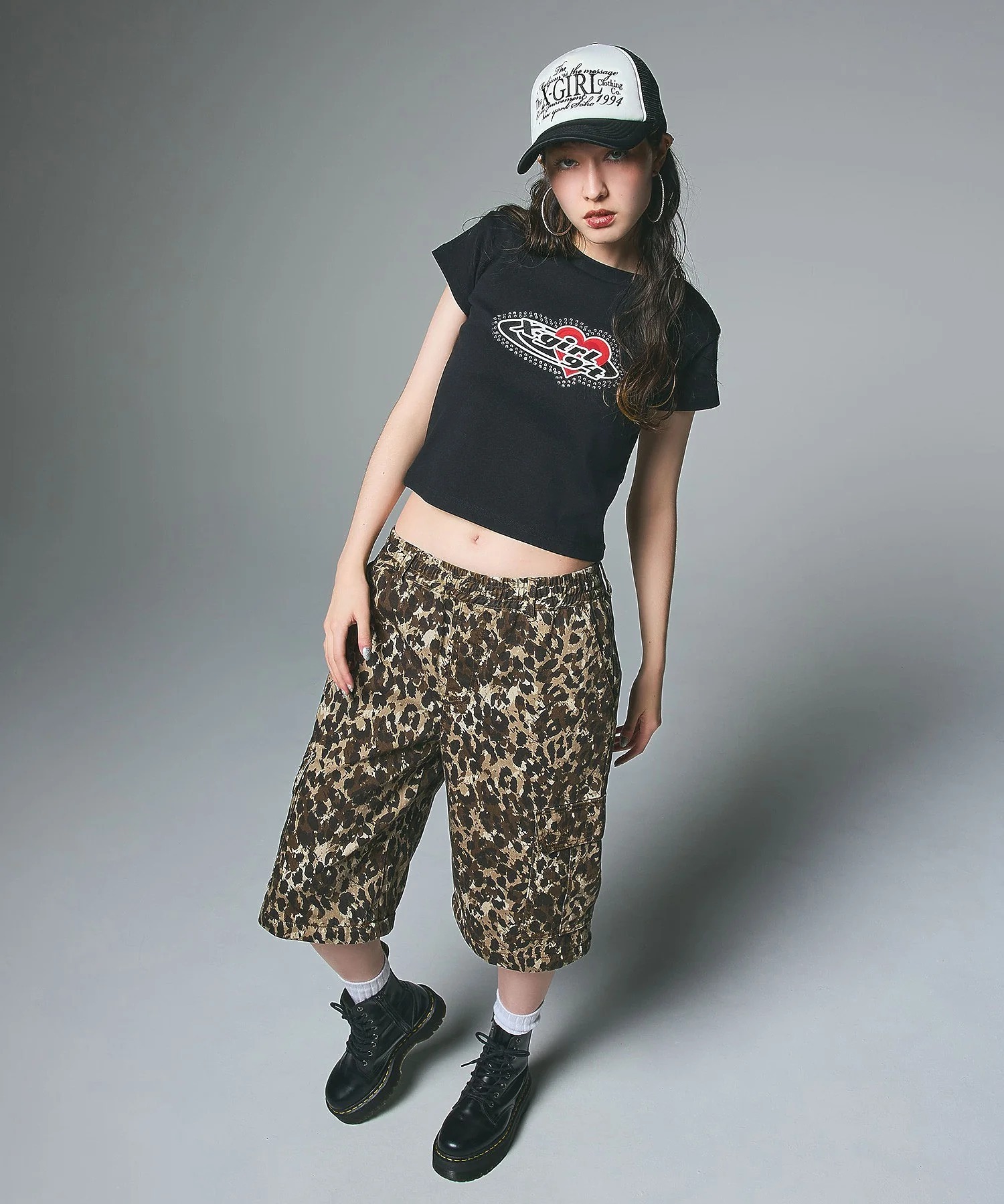 X-girl PLANET HEART LOGO S/S BABY TEE