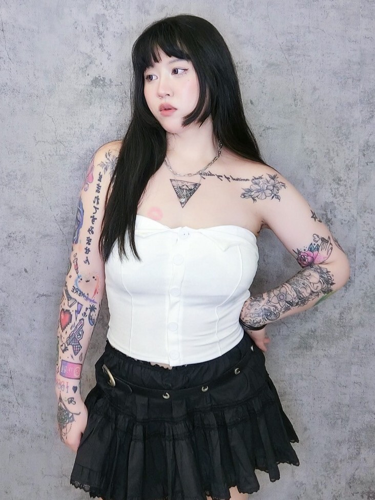 平口釦釦彈性性感小馬甲