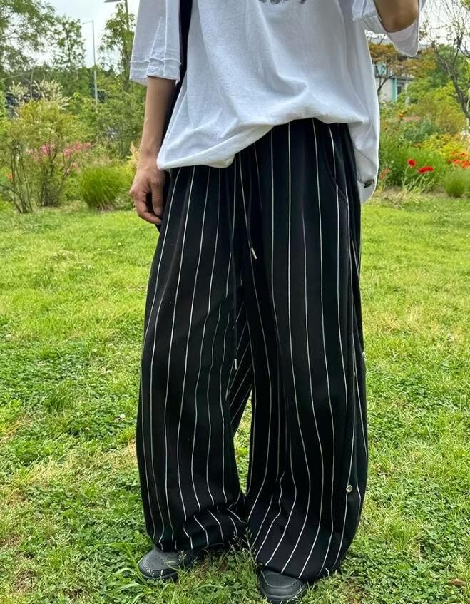 直間束腳鬆身褲 EASY-083P