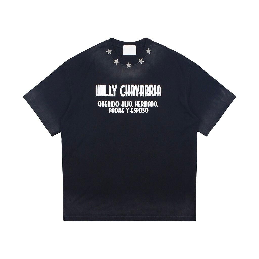 仿污星星圖案英文字短袖Tee T5765