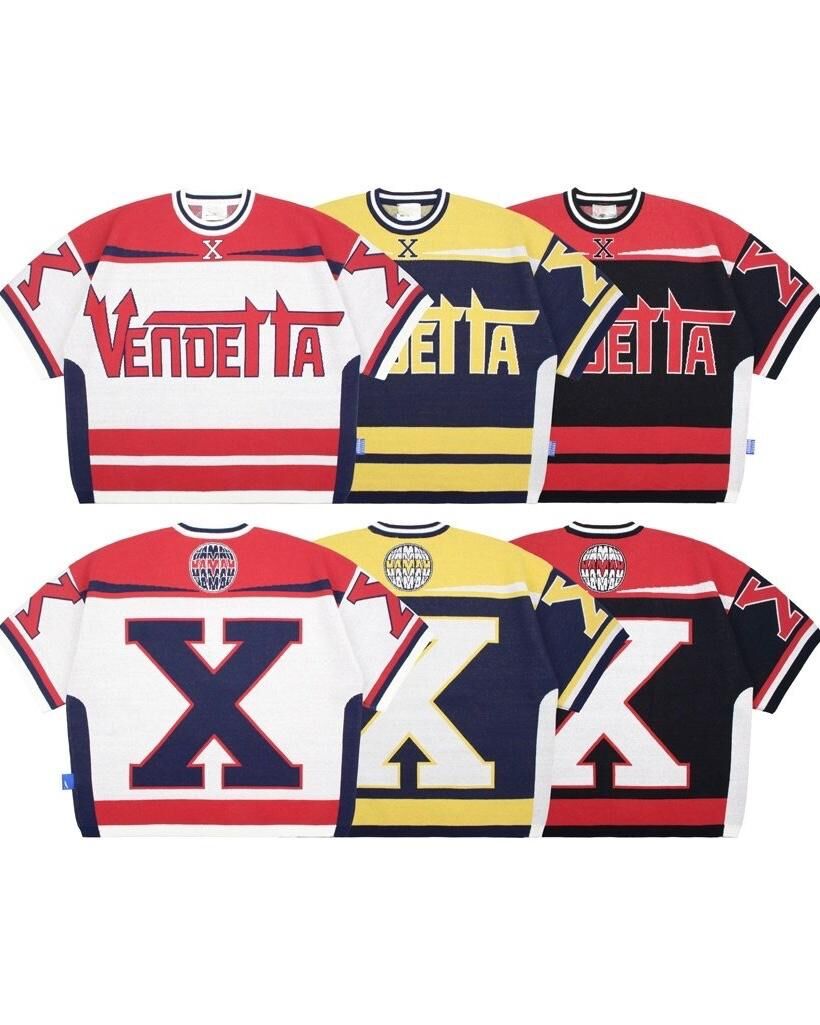 英文字圖案針織短袖Tee T5766