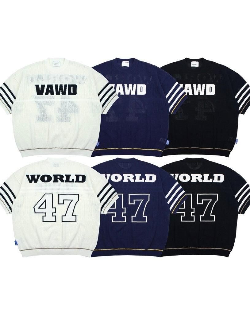 英文字針織短袖Tee T5767