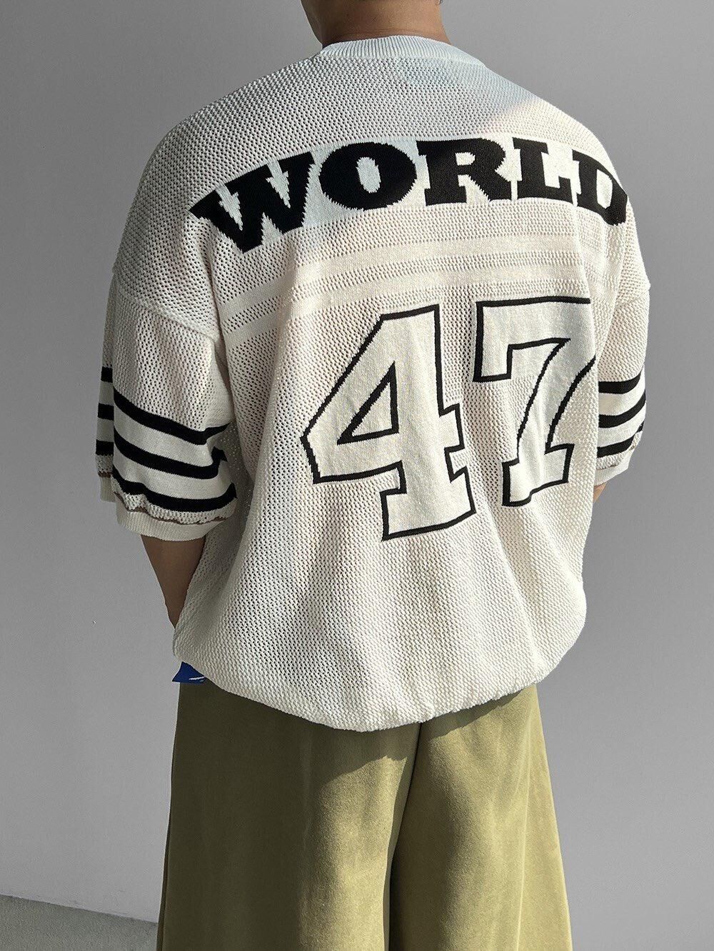 英文字針織短袖Tee T5767