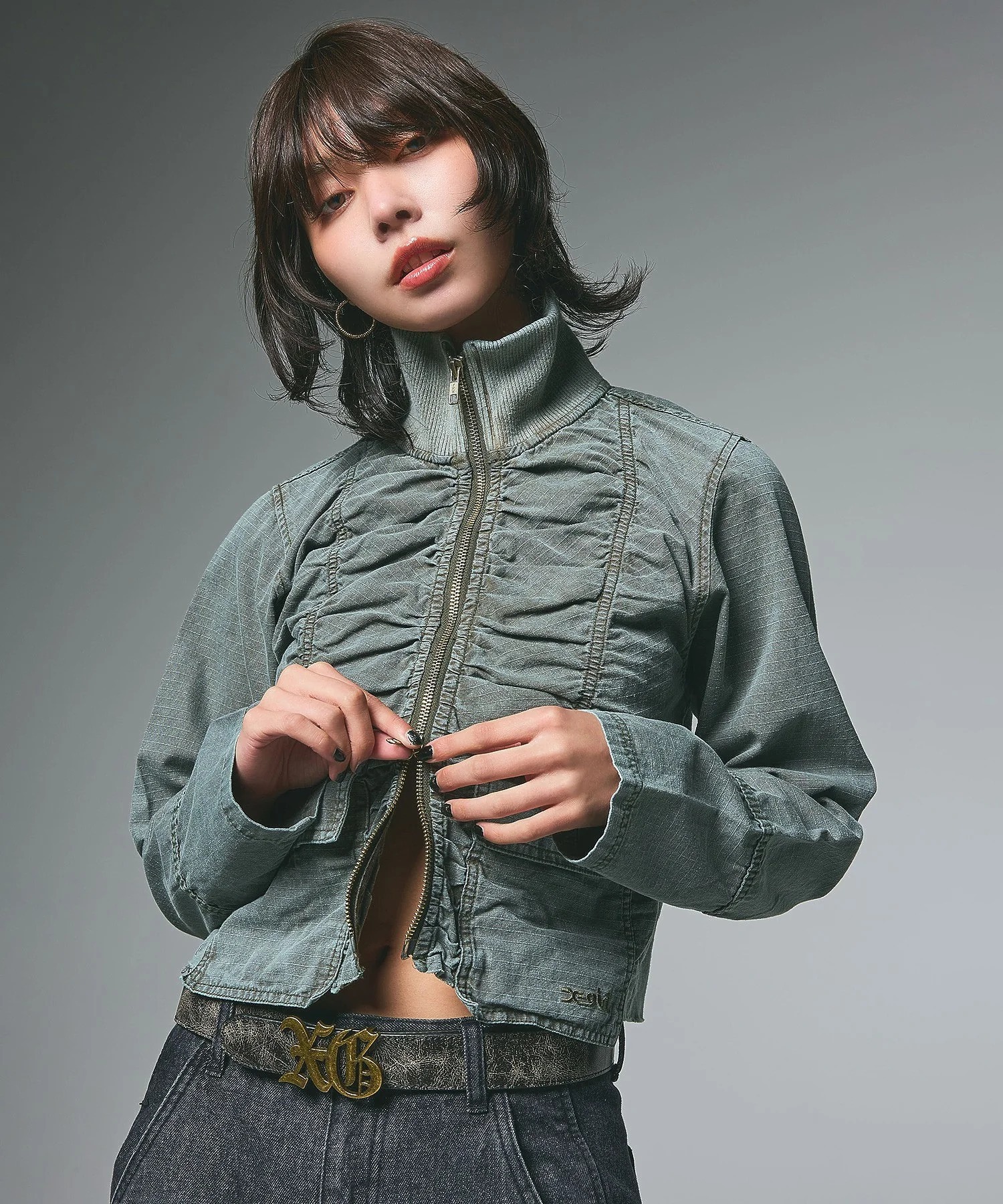 X-girl  2WAY WIDE LEG CARGO SWEAT PANTS