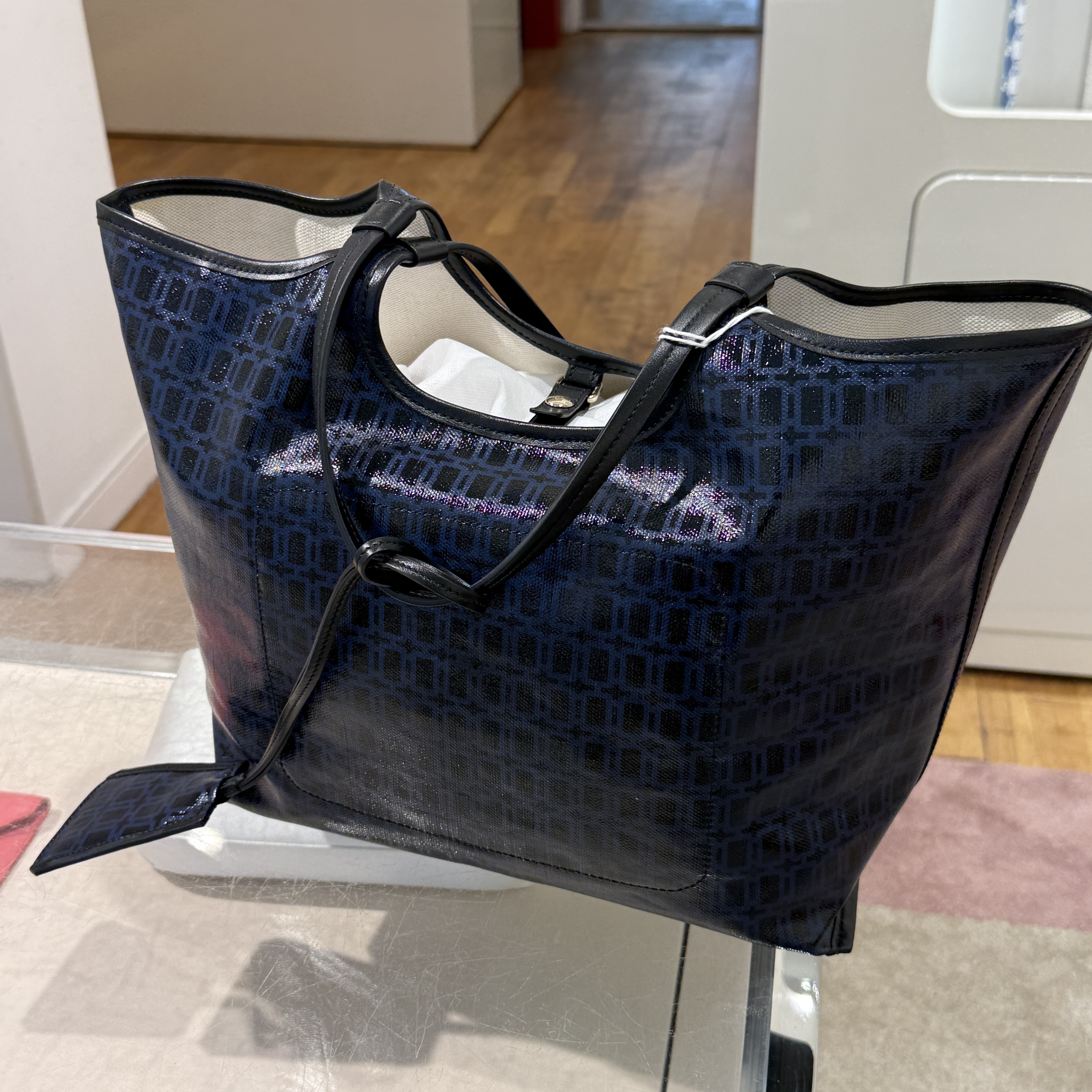 Roger Vivier grand Vivier canvas tote bag