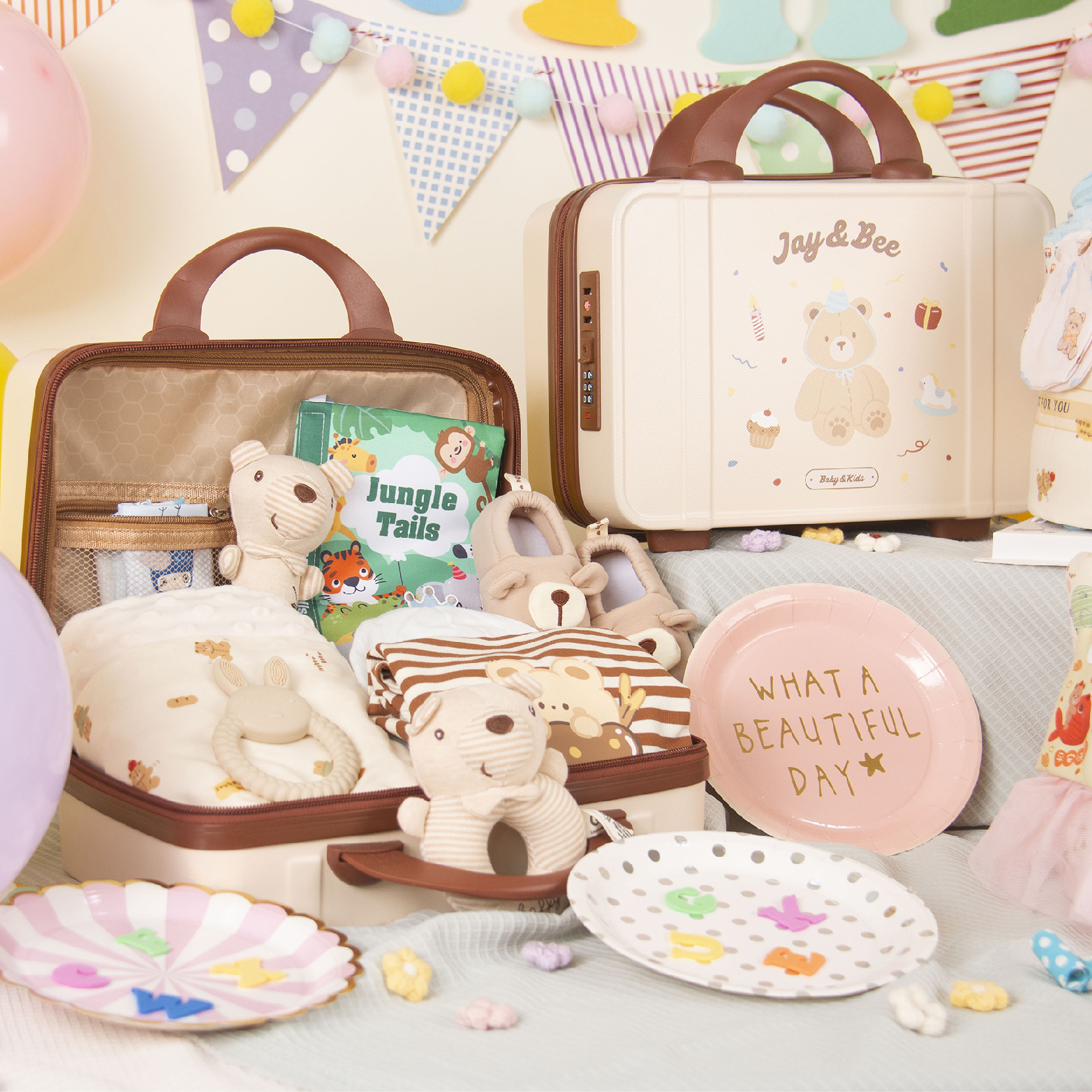 捷比童裝 幸福旅行箱 (新生禮/彌月禮/滿月禮/寶寶禮/周歲禮)