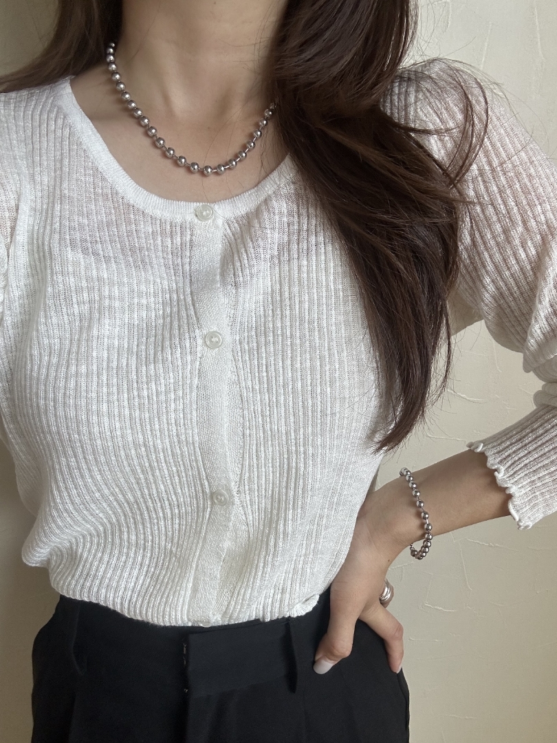 SS 3way ball chain necklace