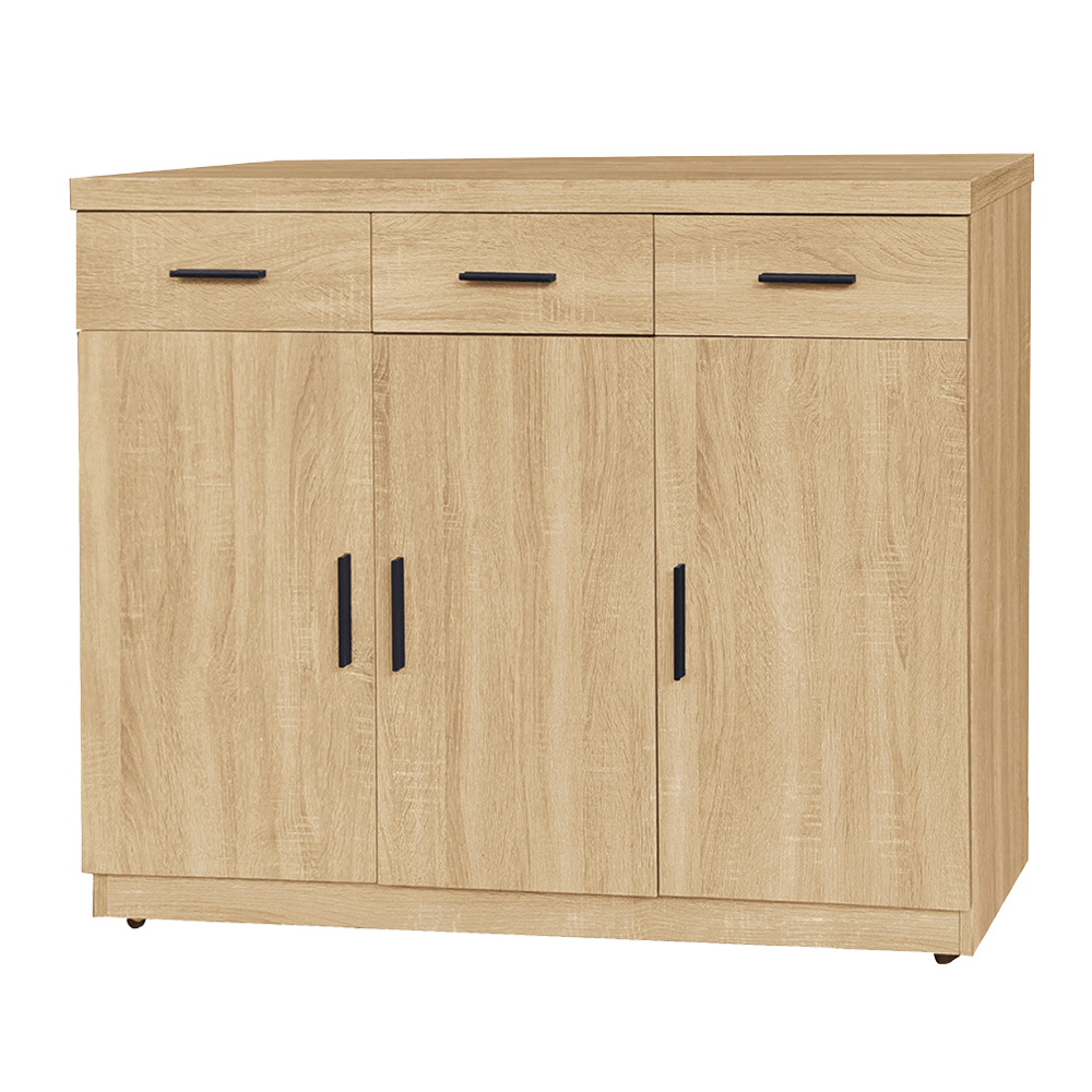 海斯4尺收納餐櫃/碗盤櫃/電器櫃(梧桐色)