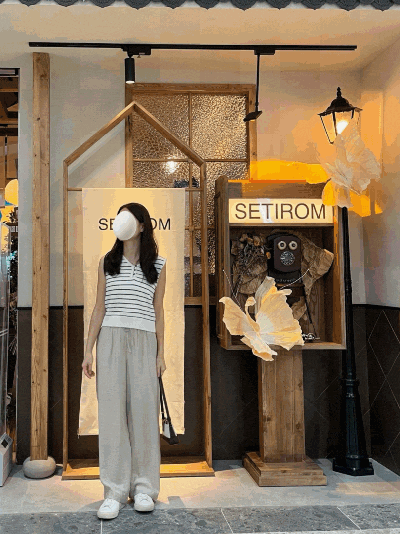 《KR》休閒薄身索索料闊腿褲