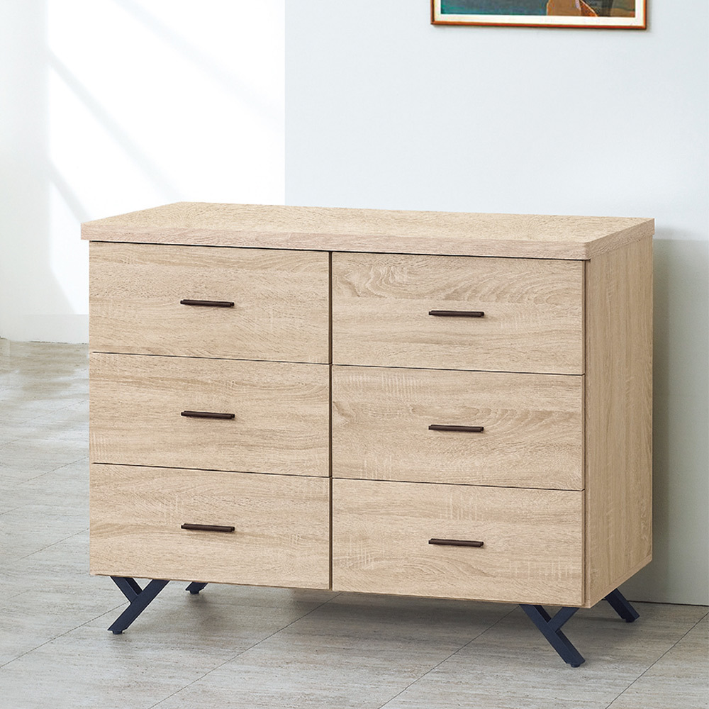 庫克4尺工業風六斗櫃