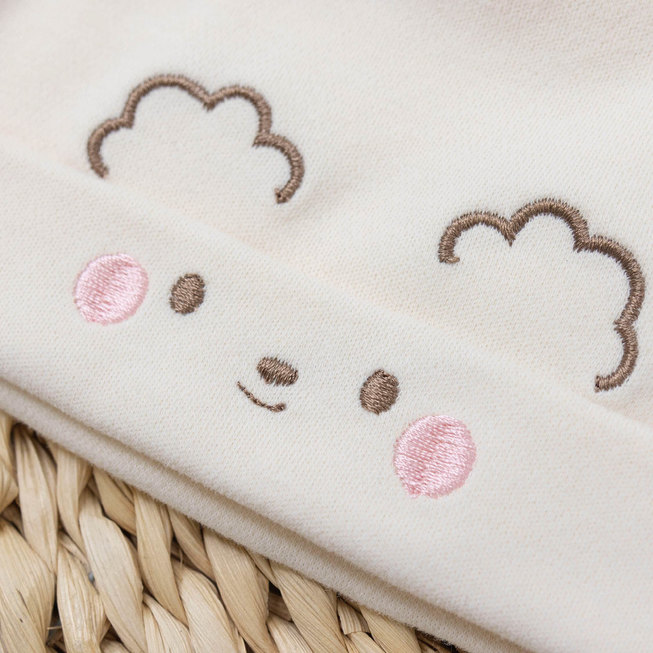 【JA1542】雲朵白熊雙層寶寶帽