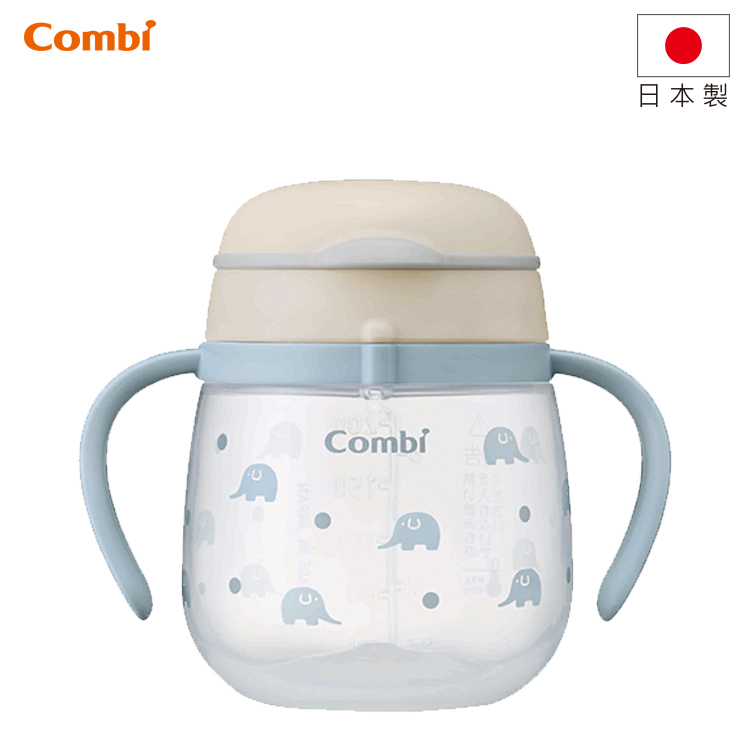 【日本製】 Laku Mug 初學直飲杯 (5mth+) 240ml #吸水象象 -118805