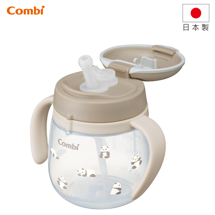 【日本製】 Laku Mug 吸管杯 (6mth+) 240ml #百變熊貓 - 119212