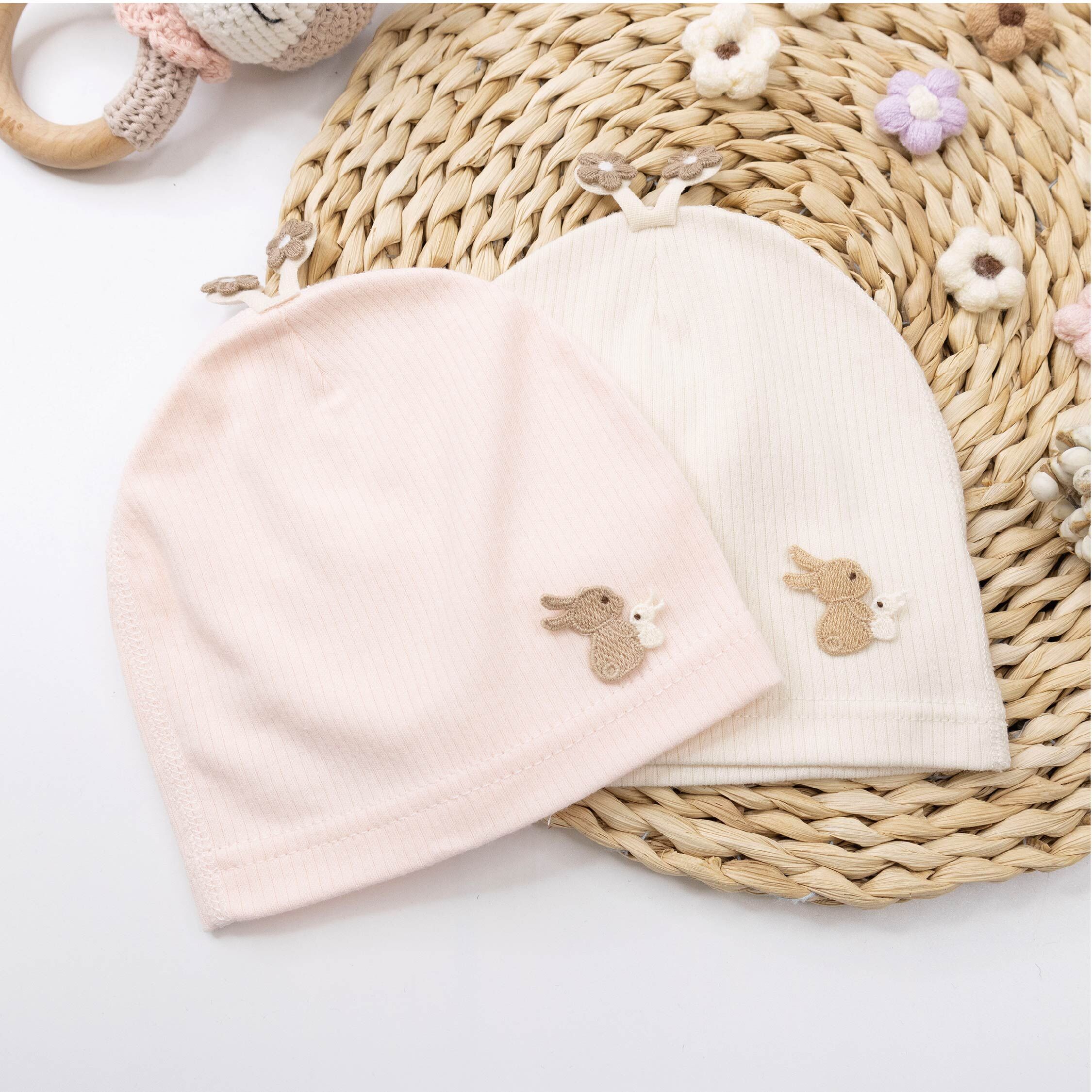 【JA1543】花花兔子寶寶帽＊二色