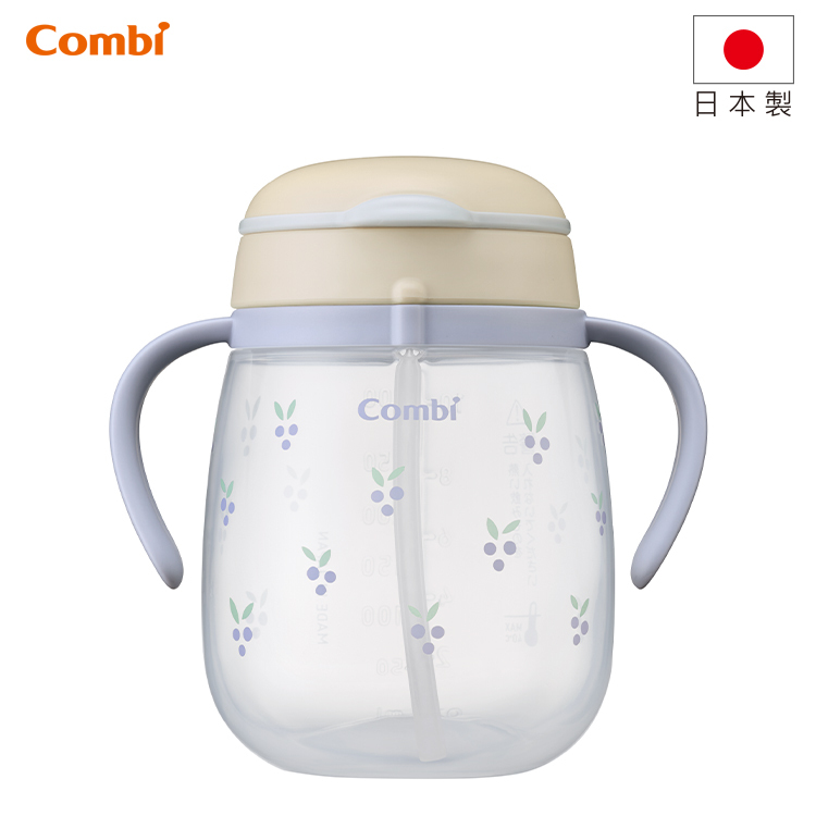 【日本製】 Laku Mug 吸管杯 (6mth+) 340ml #珍珠藍莓 -119877