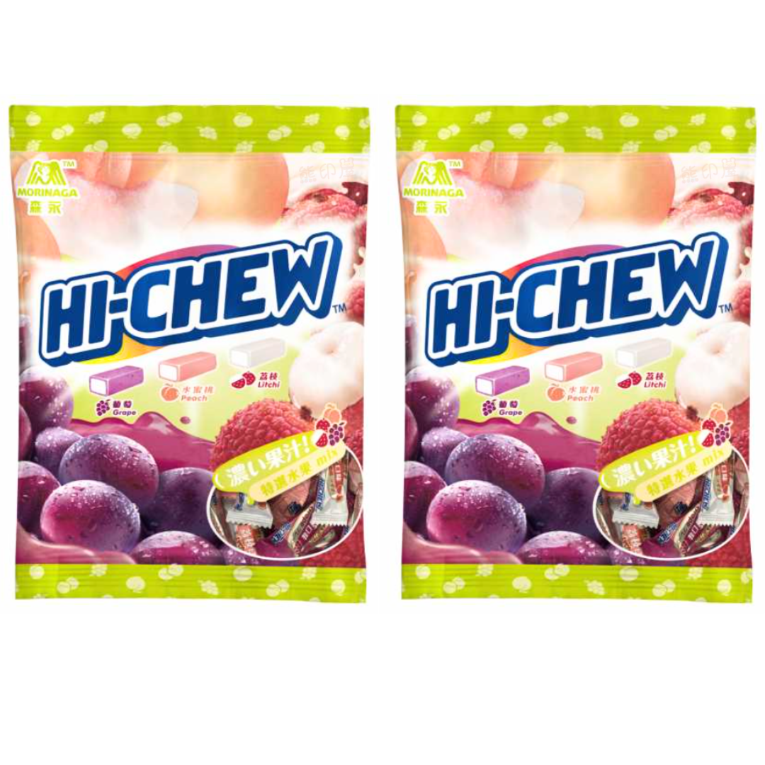 森永嗨啾袋裝軟糖 (特選水果MIX) 90G X 2 (綠) 到期日 2026-4-28