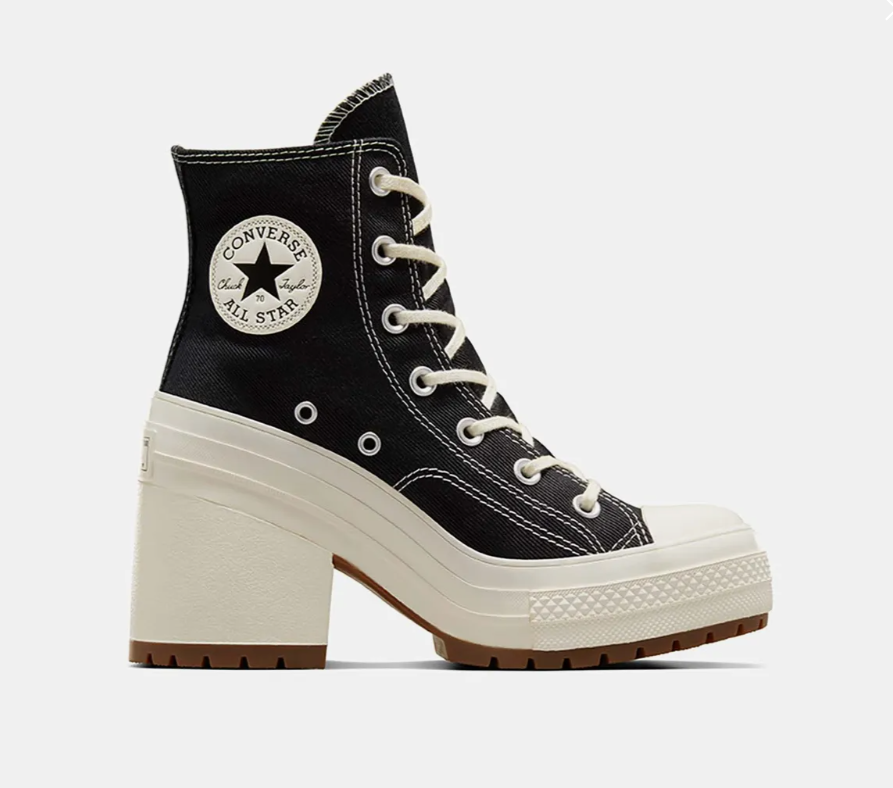 CONVERSE / Deluxe Heel Black 高筒帆布高跟鞋黑色  A05347C /  AUG25