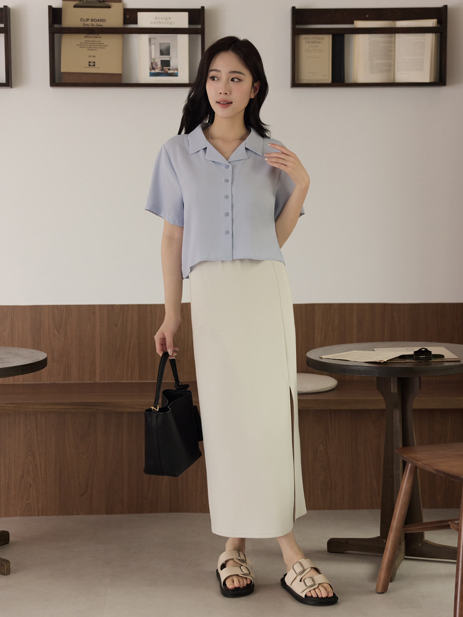 自訂 冰滴垂墜古巴領襯衫