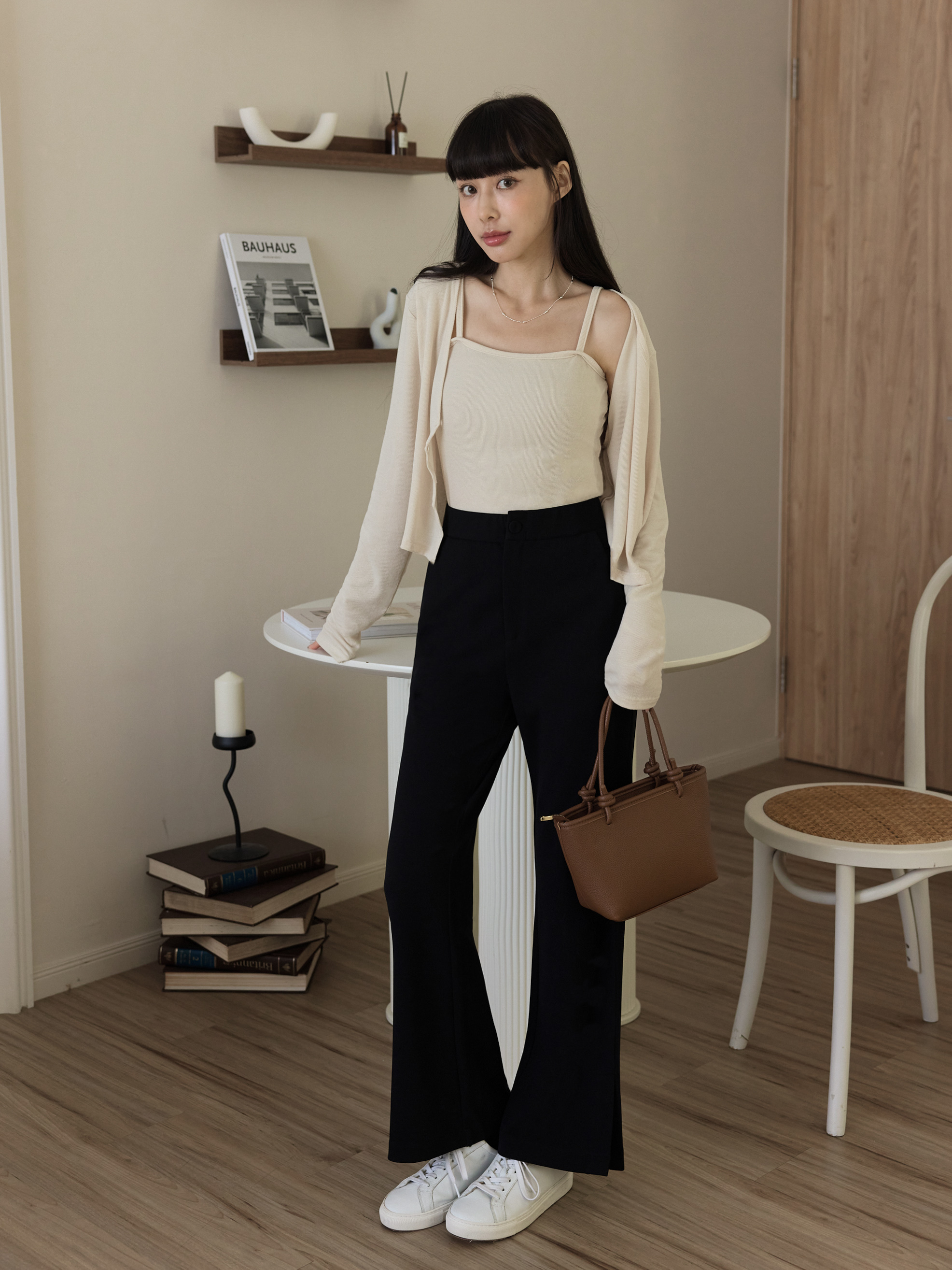 自訂 極顯瘦彈性顯高褲