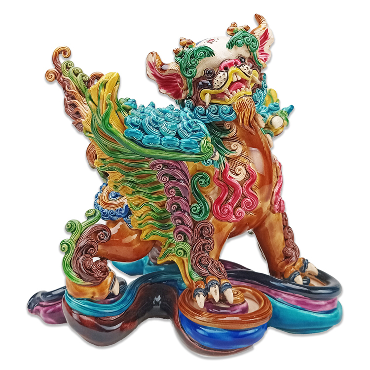 鹿港窯禮品館|交趾陶如虎添翼|事業高飛開運吉祥擺飾推薦|寓意解析與收藏價值