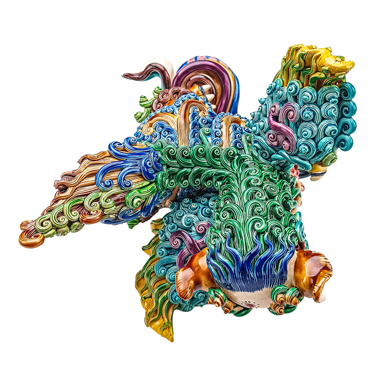 鹿港窯禮品館|交趾陶如虎添翼|事業高飛開運吉祥擺飾推薦|寓意解析與收藏價值