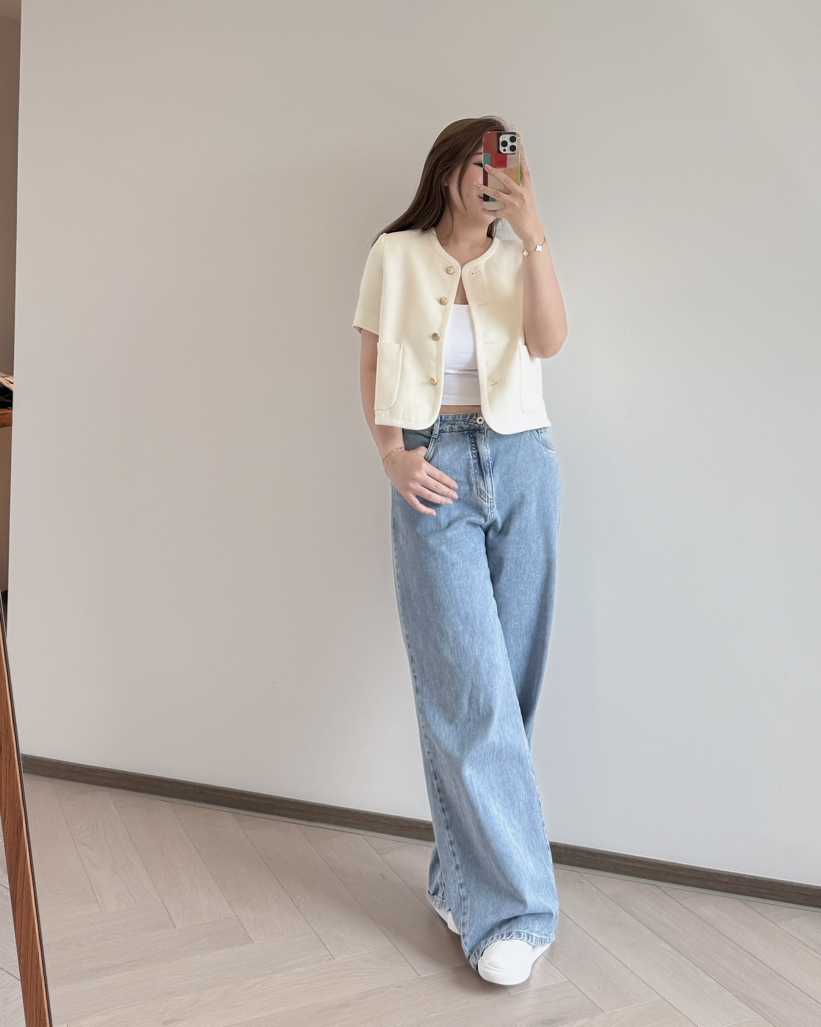 現貨  7256 雪花布小香風小外套