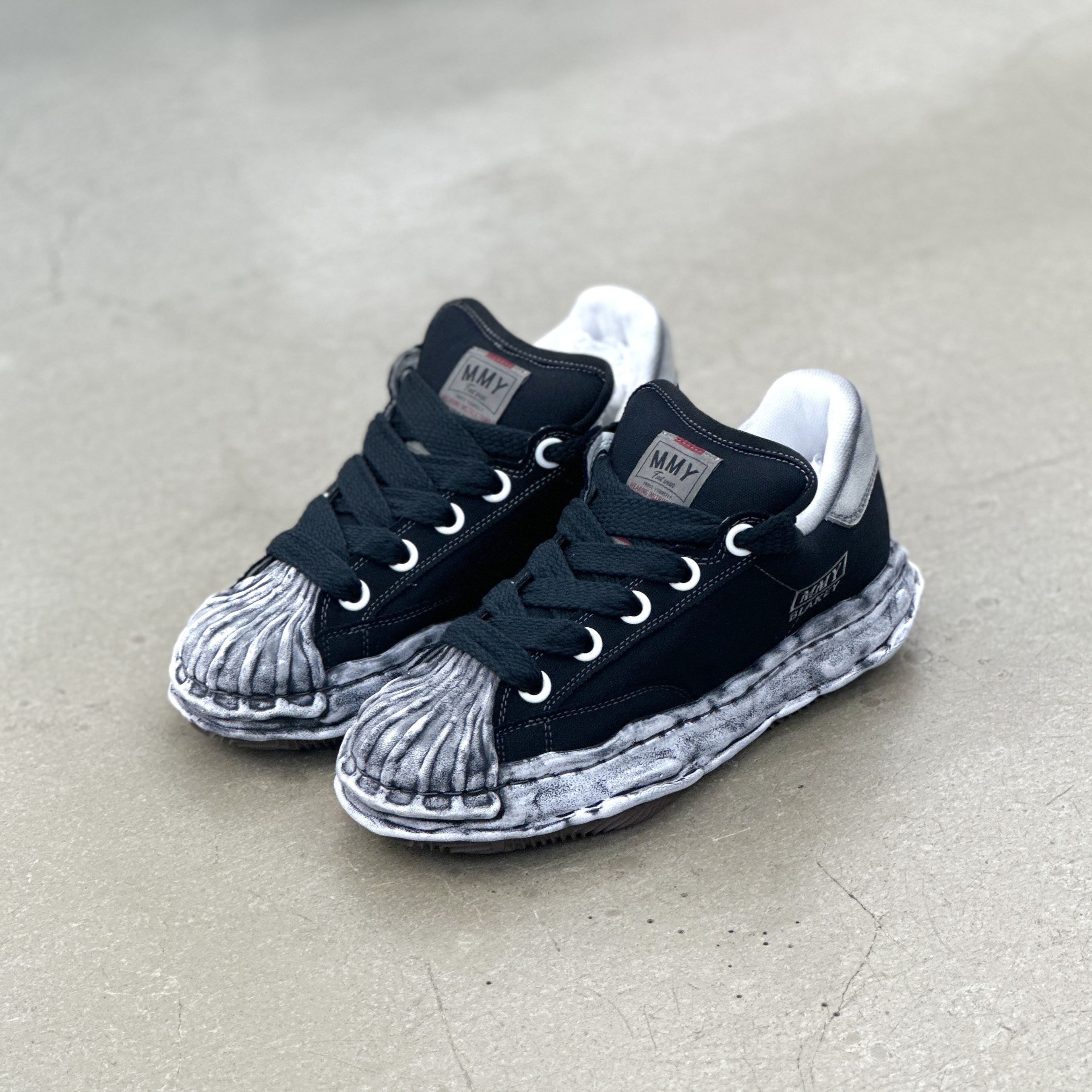 Maison Mihara Yasuhiro Blakey Puffer OG Sole Canvas Low Black | A14FW739