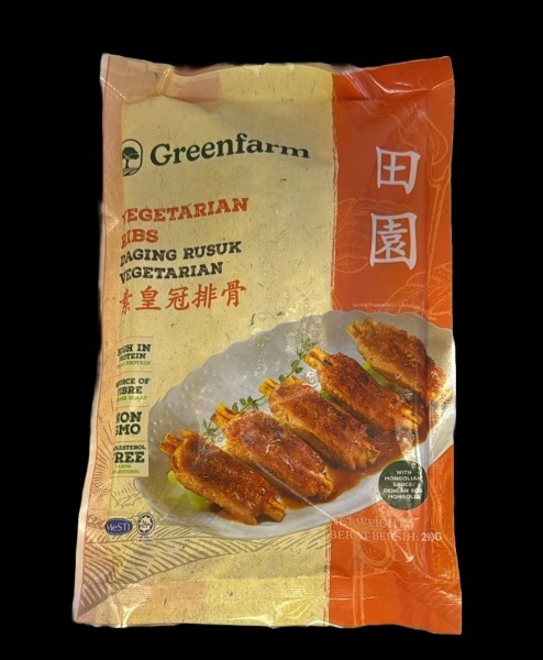 T1: 甘薯葉 - 田園素皇冠排骨290克 (蛋奶素)