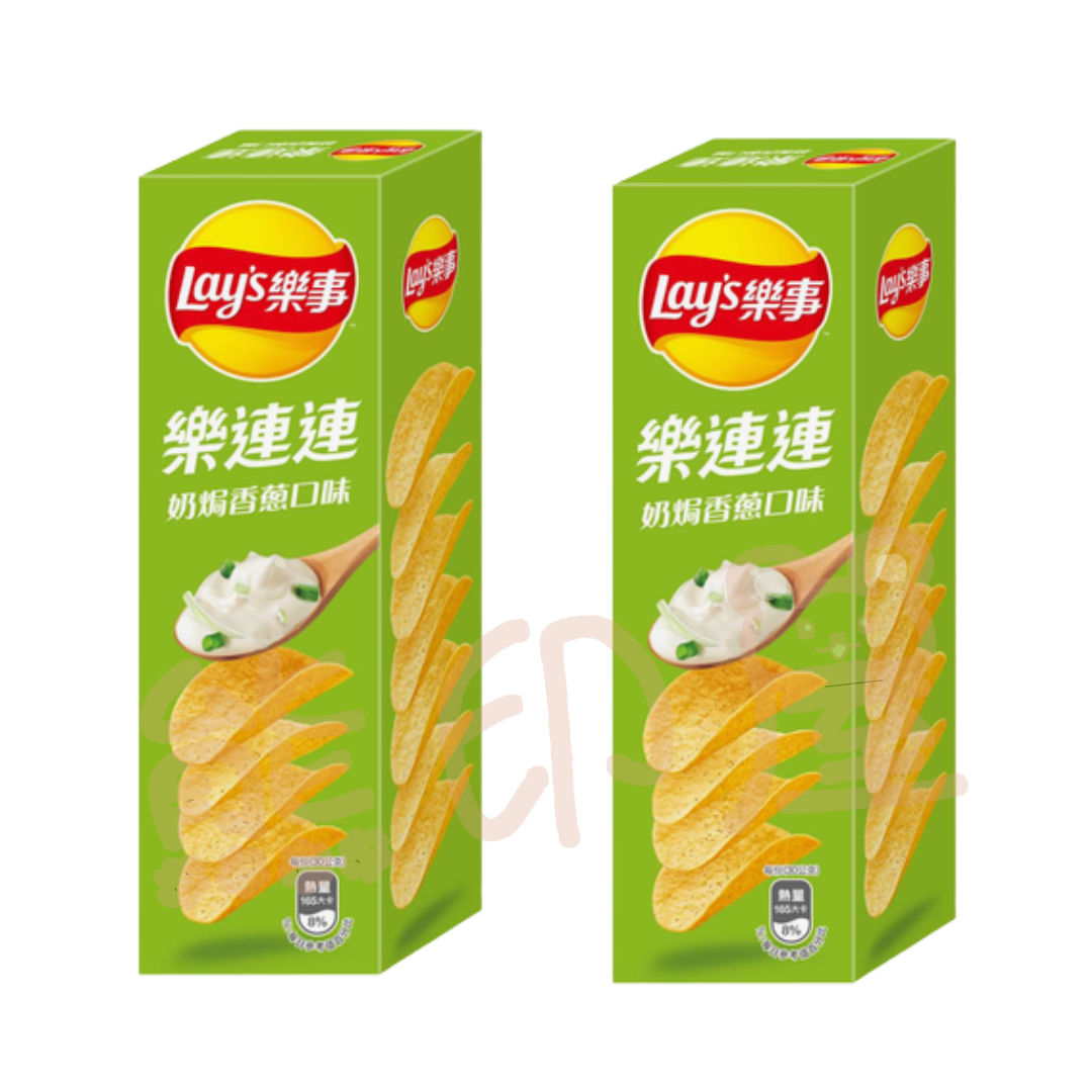 台灣 Lay's 盒裝 薯片(奶焗香蔥味) 60G X  2