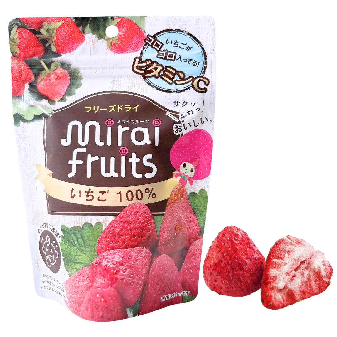 Mirai Fruits冷凍乾燥草莓士多啤梨乾 無添加劑 無糖 適合9個月以上嬰兒食用 8G