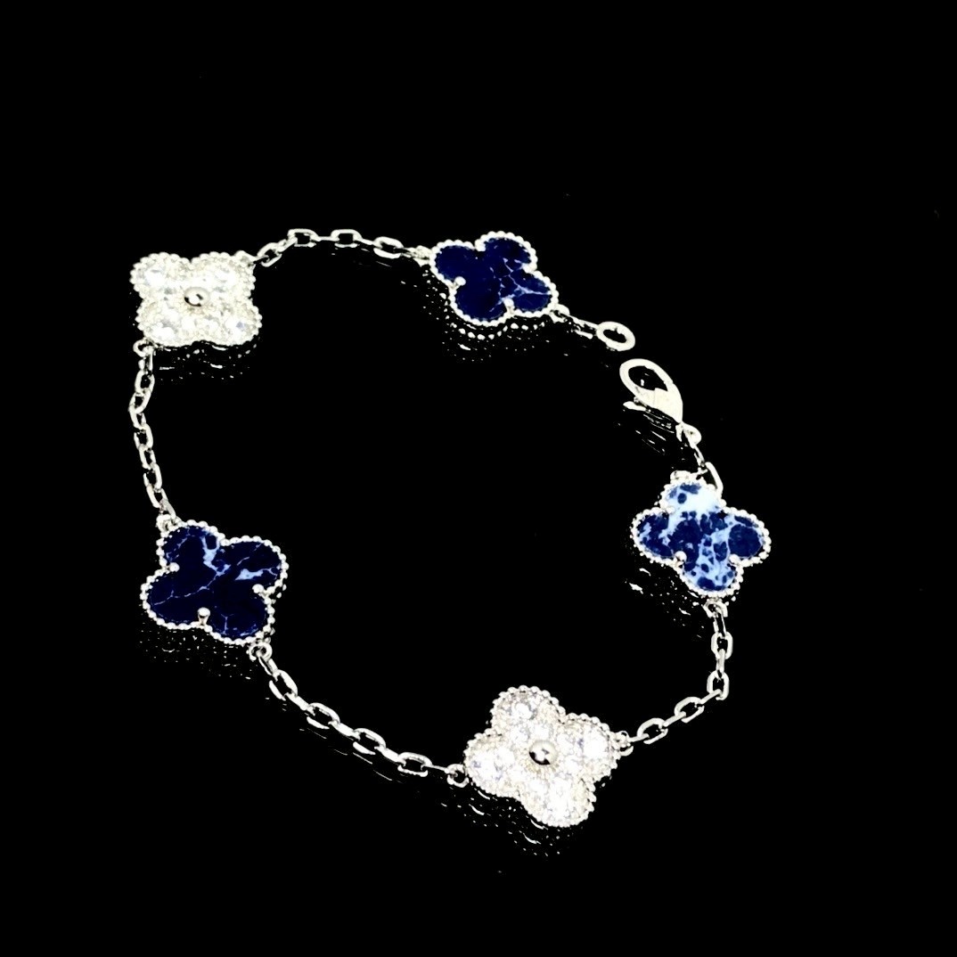 18k限量星空彼得石滿鑽”高奢五花間鑽定製手鍊