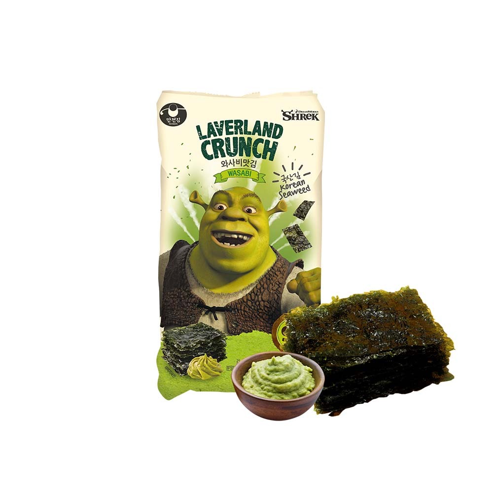 【BK SHOP】韓國史瑞克海苔(山葵口味)4.5gx9入