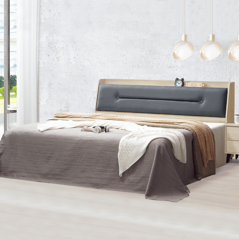 美娜5尺雙人床組(收納床頭箱+床底)(不含床墊)