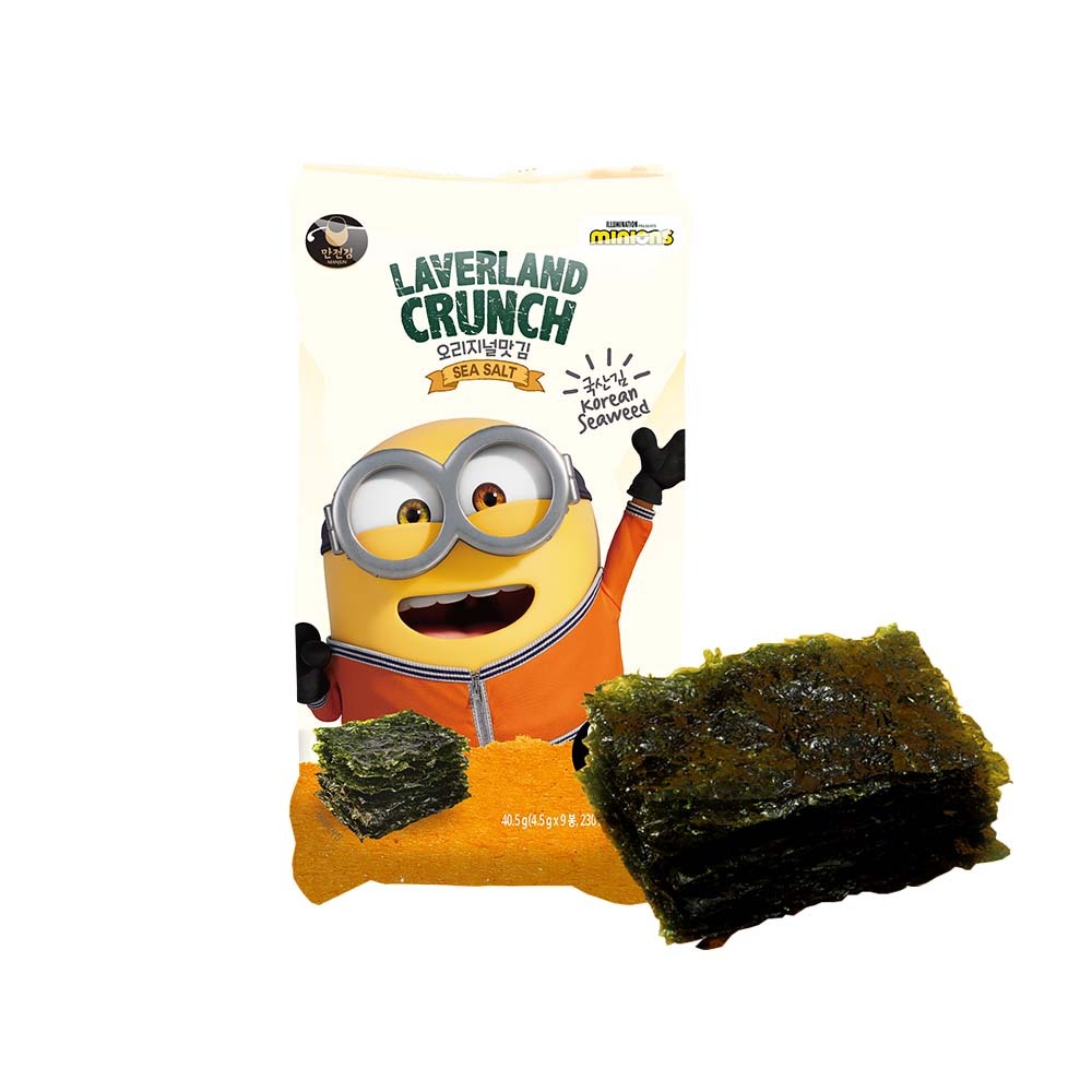 【BK SHOP】韓國小小兵海苔(海鹽口味)4.5gx9入