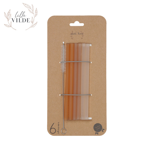 By Lille Vilde 矽膠吸管六入組 (多款可選)