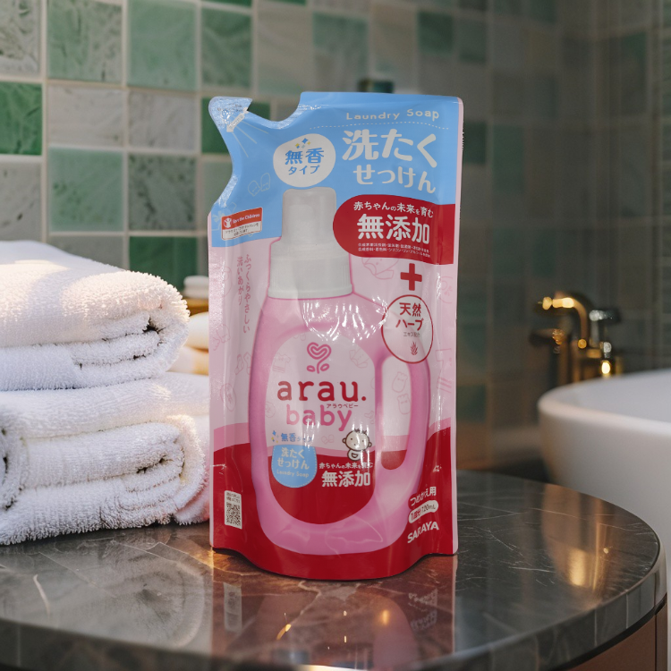 Arau Baby Laundry Soap 720ml Fragrance-Free -Refills  Natural & Safe for Baby's Skin