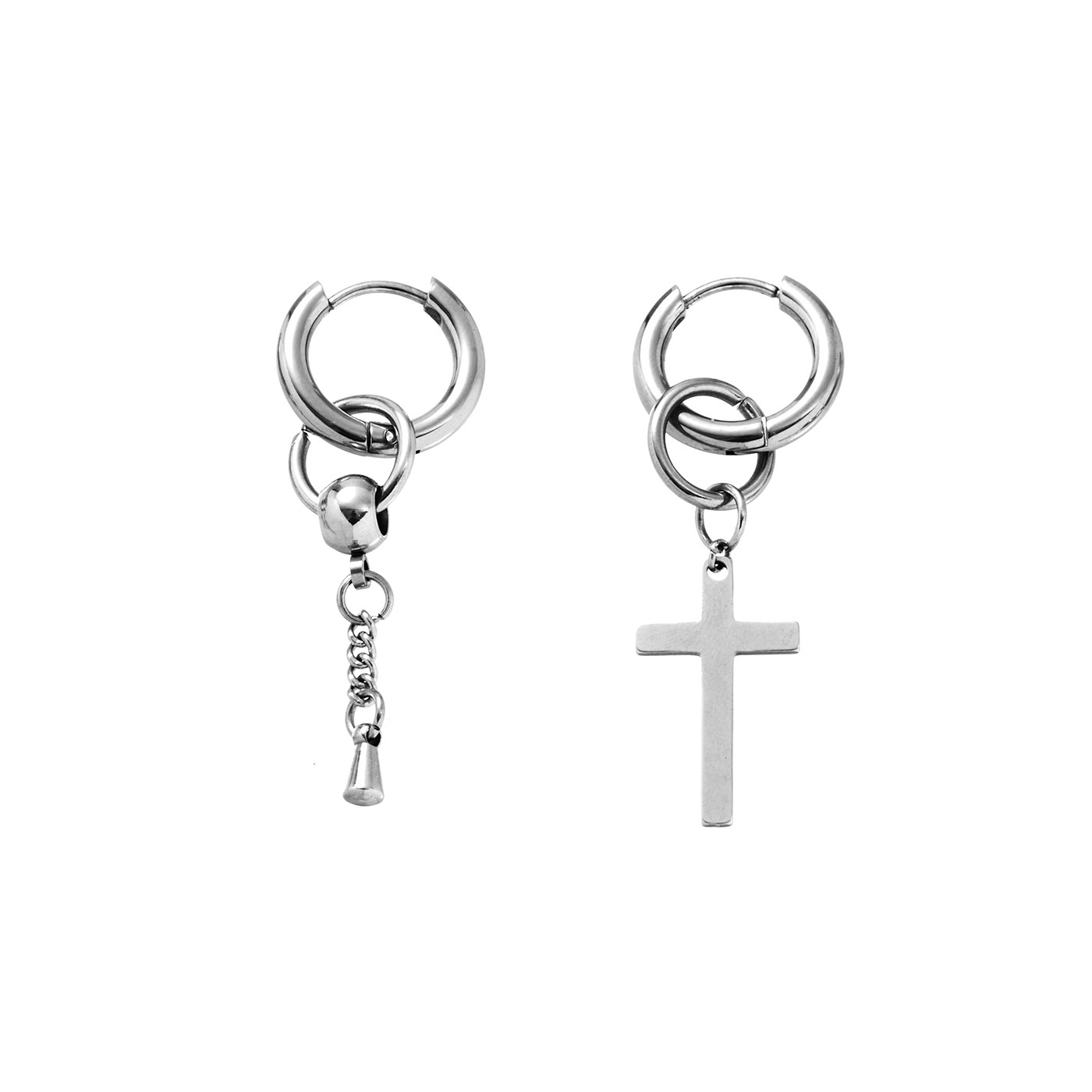 平價飾品,鋼飾,十字架,耳環