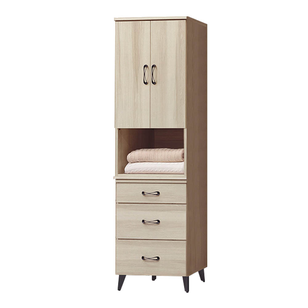 美娜2尺開放式二門三抽衣櫃